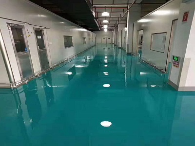 南京某制藥公司環氧自流平地坪施工